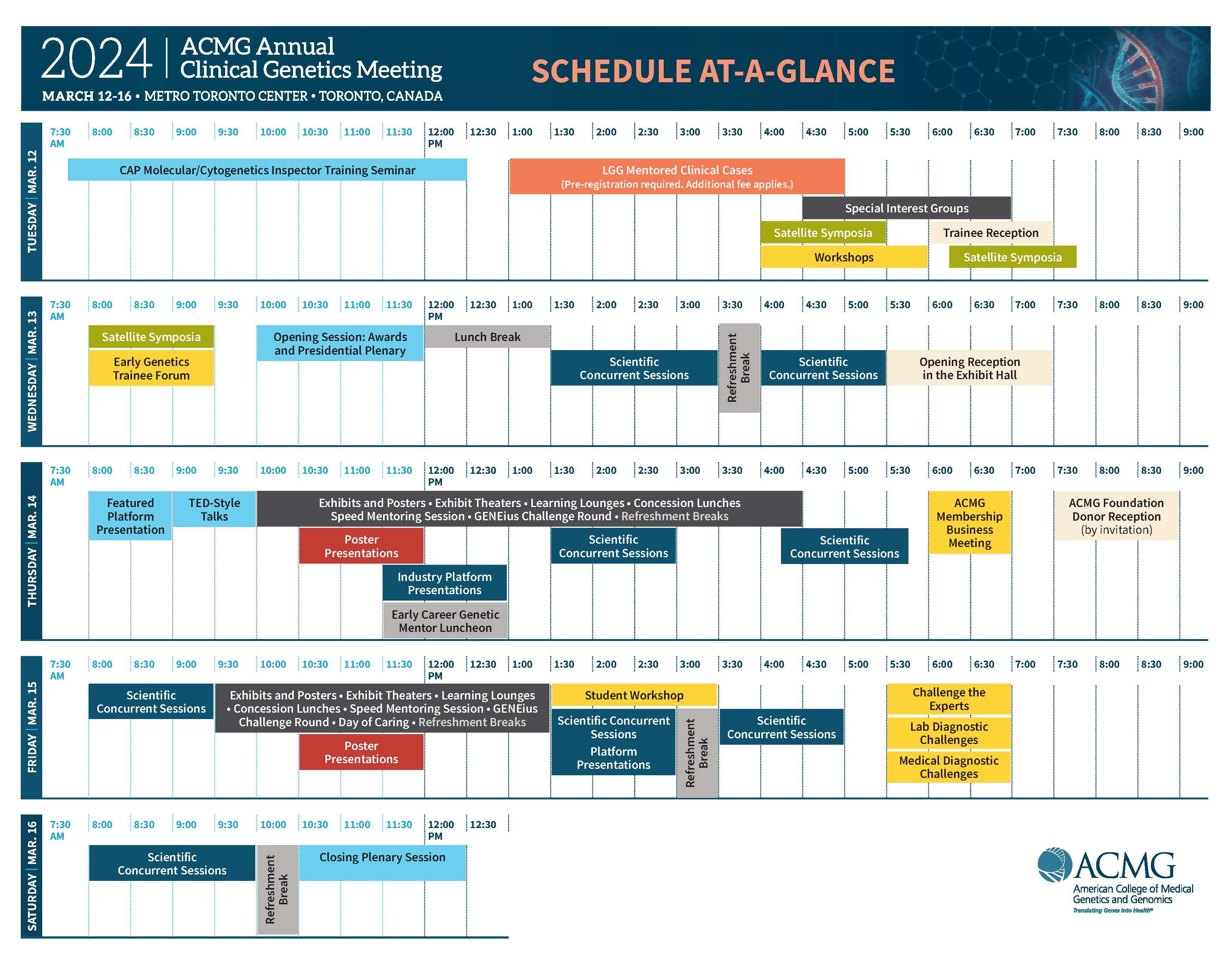 Schedule-at-a-glance